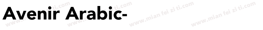 Avenir Arabic字体转换